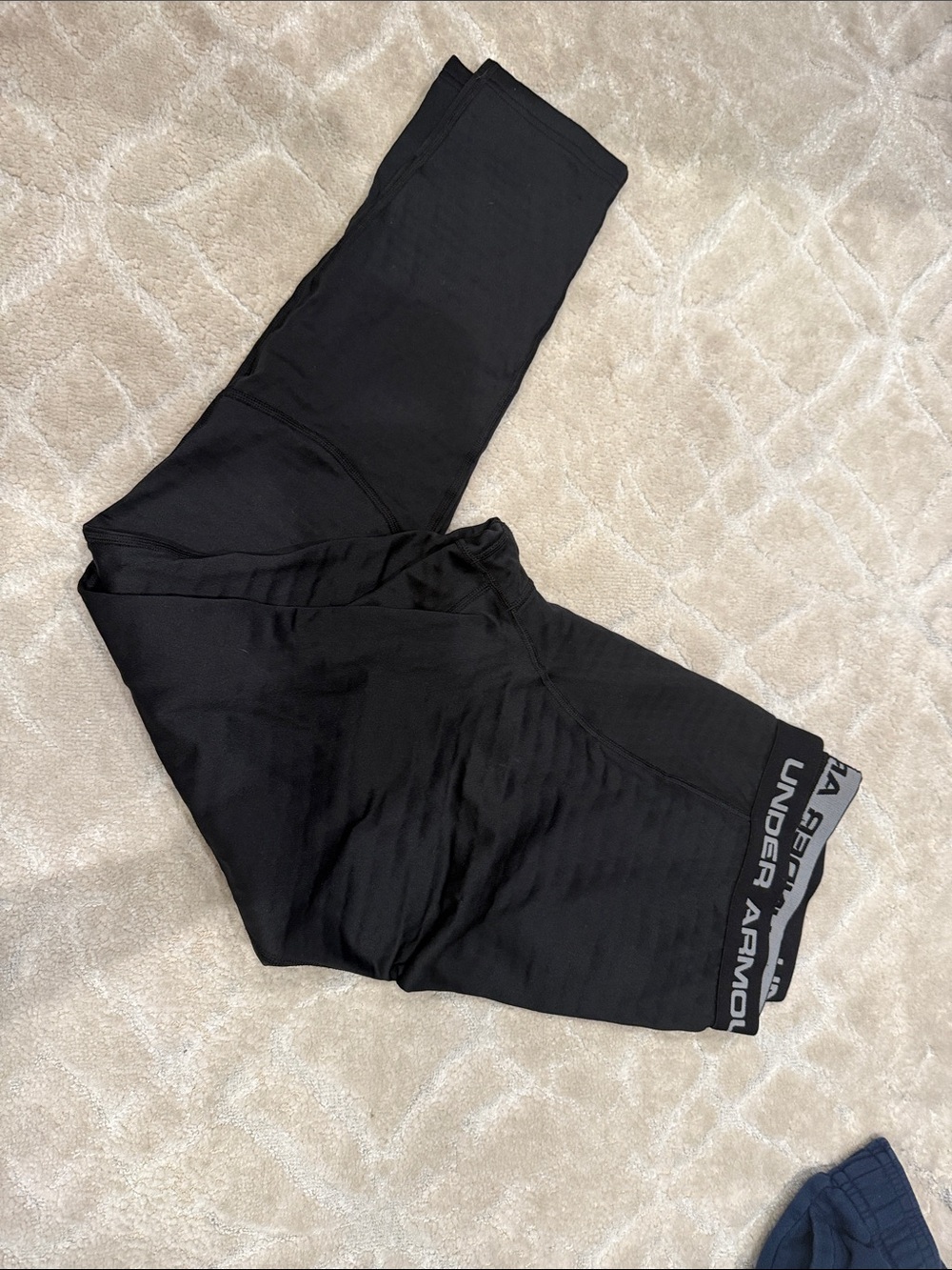 Under Armour ColdGear Fitted Compression Top - Black with Gray Waistband